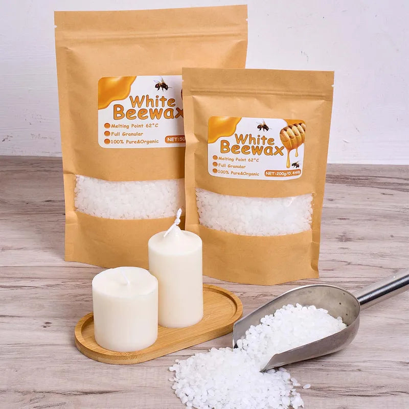 Natural Beeswax Granules for Candle Making - Pure, Scented, Smokeless Craft Material