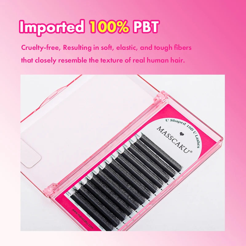 Eyelash Extension Cases Set - U Shape 3D-6D Fiber Faux Cils High Quality