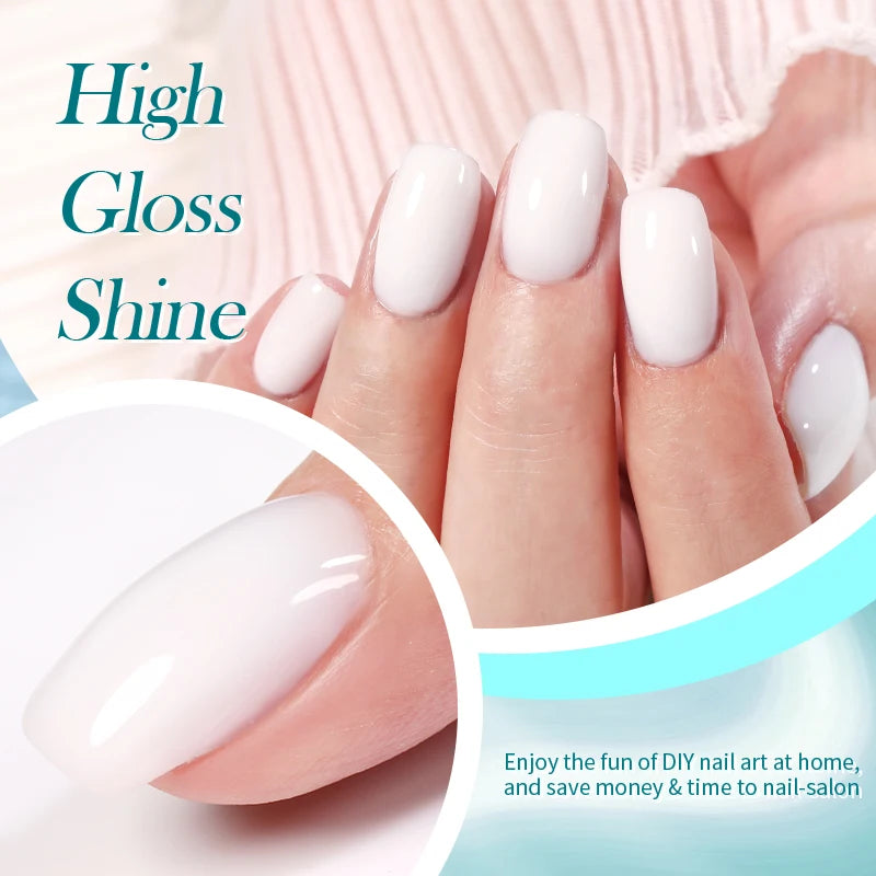 Milky Jelly Rubber Base Gel for Gel Nails 15ml - Self-Leveling, Soak Off Nude Color