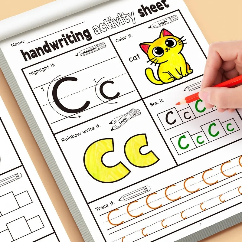 Children's Alphabet Practice Book for Preschoolers - Handwriting & Learning Exercises