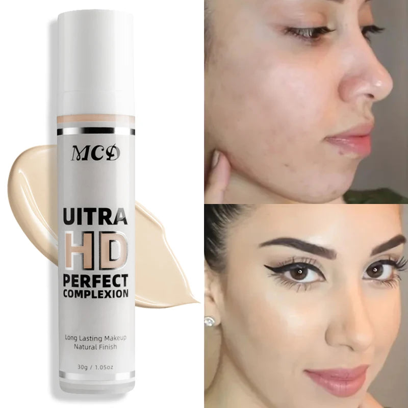 Liquid Foundation Oil-Control Matte Face Makeup Concealer Waterproof Long-Lasting Base Cream