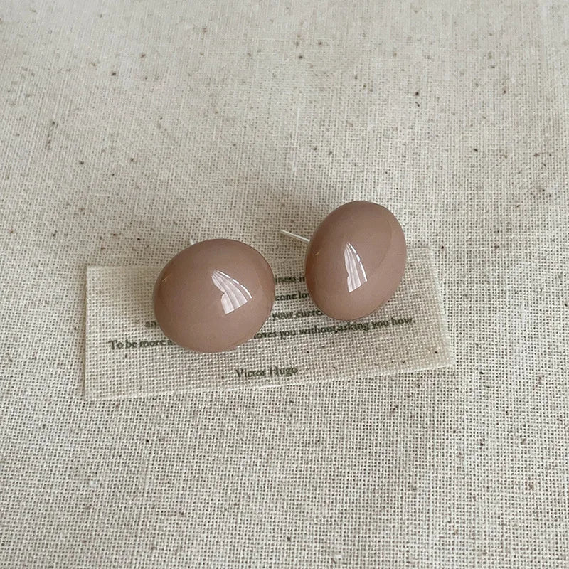 Women's Colorful Acrylic Round Earrings - Fashion Jewelry Accessory