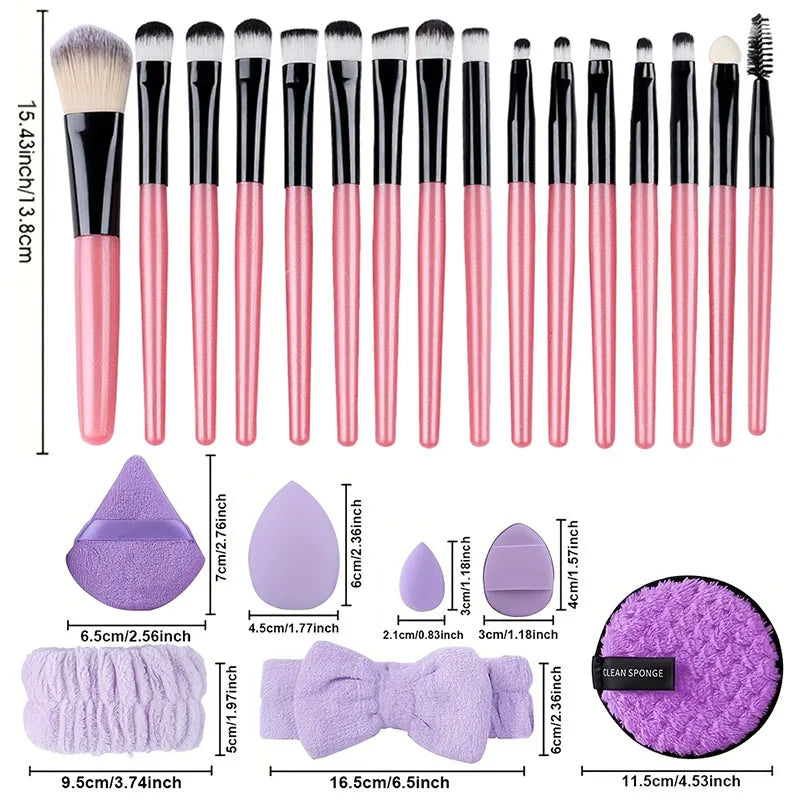 Makeup Brush Set 20Pcs Kit with Fluffy Eye Shadow & Foundation Brushes for Beginners