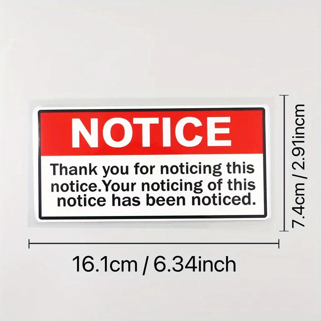 Car Scratch Sticker Decal - Warning, Funny, Tool Notification PVC Vehicle Sticker