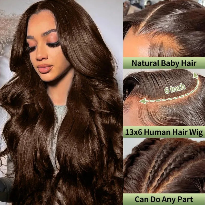 Human Hair Wigs 13x6 Lace Front Body Wave 250 Density for Black Women