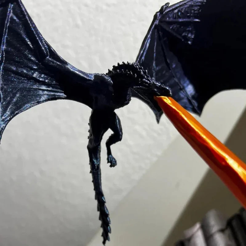 Dragon Flame Bookend Decor - Creative Fire Dragon Bookshelf Ornament Gift