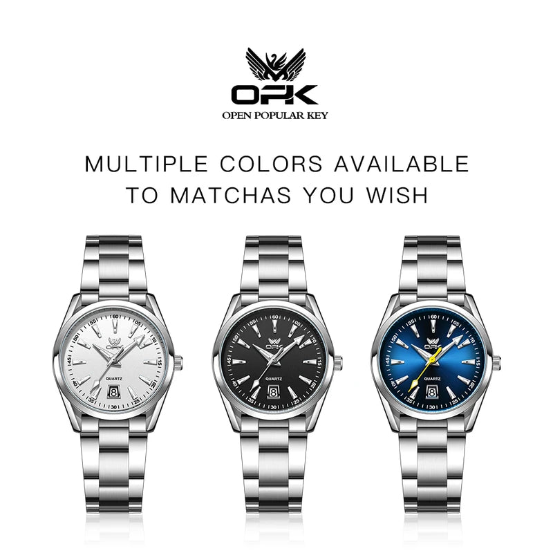 Women's Waterproof Quartz Watch with Calendar - Cross-Border Business Style