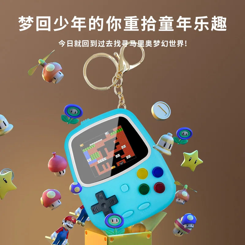 Mini Handheld Retro Game Console 274-in-1 Classic Battery-Powered Keychain Gift