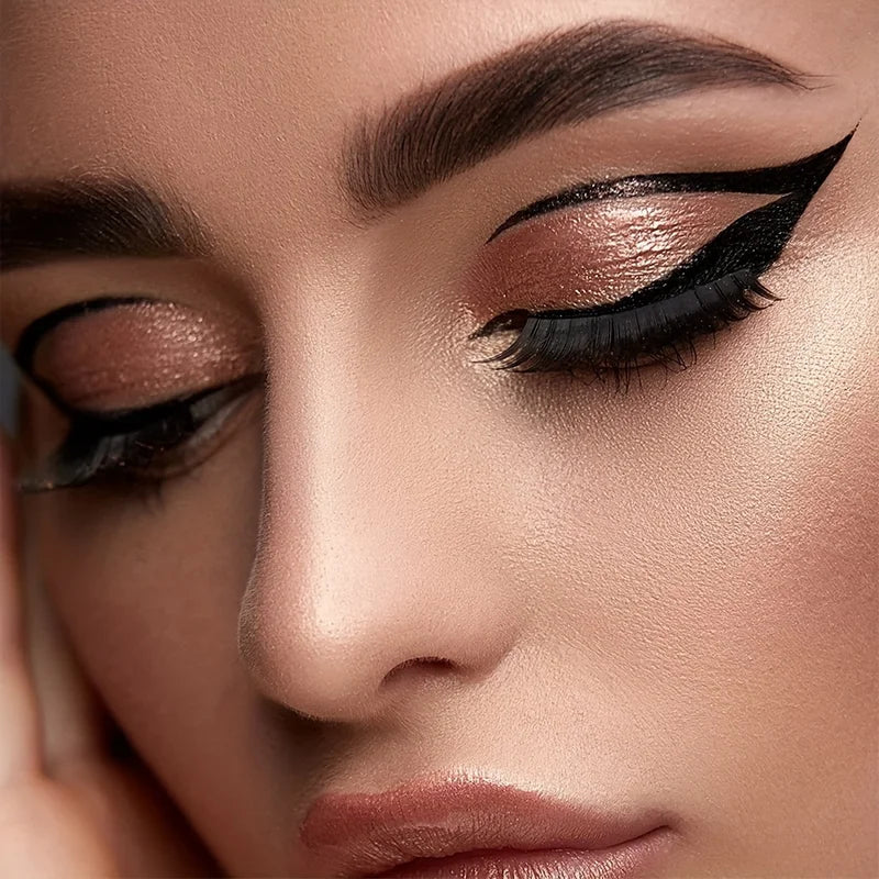 Eyeliner Stencils Set for Smoky Eyes & Winged Cat Eye Makeup - Beginner Friendly, Chemical-Free, 4 Pairs