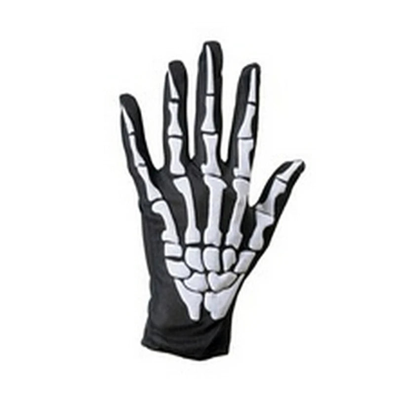 Halloween Claw Gloves Black and White Skull Ghost Costume Props