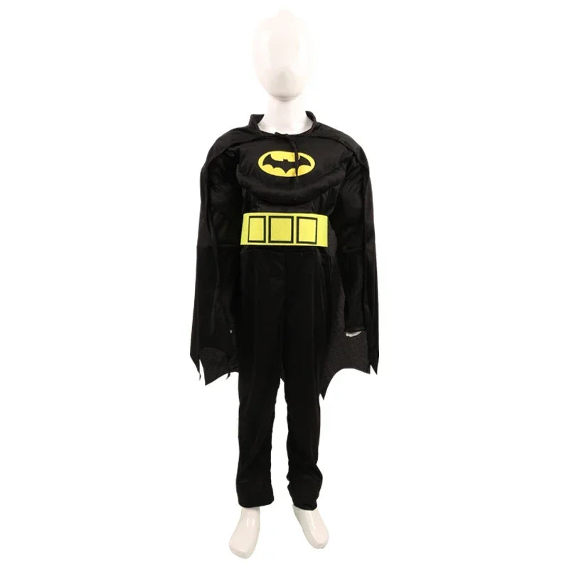 Kids Bat Cosplay Costume Halloween Children Boys Superhero Fancy Dress Up Outfit