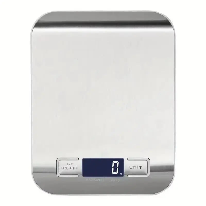 Digital Kitchen Scale 10kg Food Weighing Scale with LCD Display Stainless Steel