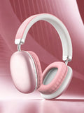 Wireless Over-Ear Headphones with Long Battery Life HiFi Music Gaming Mic for iPhone Android PC