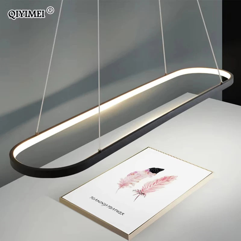 Modern LED Pendant Lighting for Indoor Spaces - Dimmable Ceiling Lamp with Remote Control