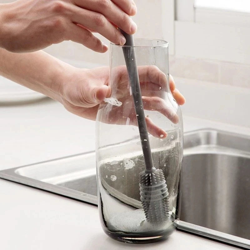 Silicone Bottle Cleaning Brush Long Handle for Water and Milk Bottles Kitchen Tools