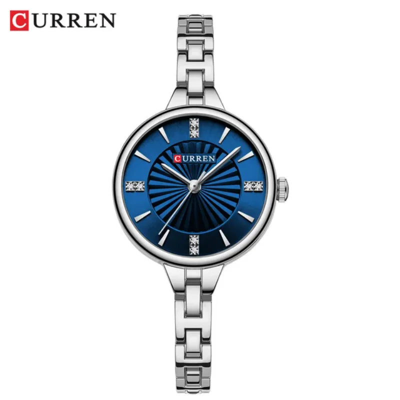 Women's Casual Quartz Watch Waterproof Stainless Steel Strap Elegant Wristwatch