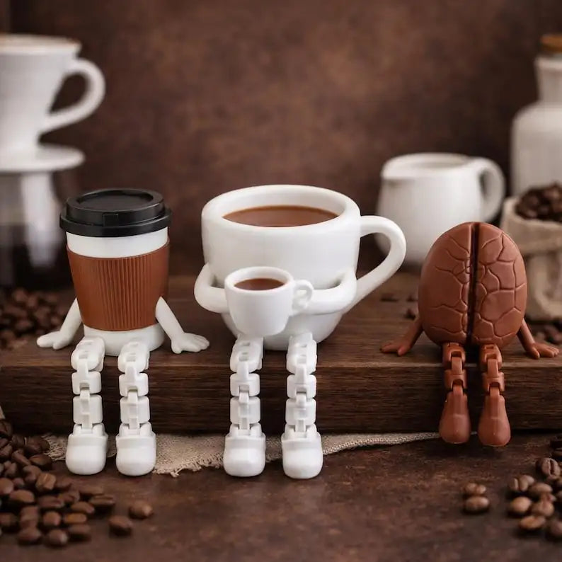 Coffee Decor for Coffee Bars and Corners - Coffee Mug & Bean Accents