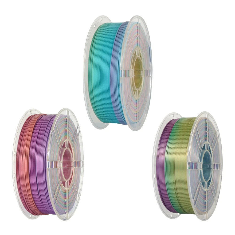Rainbow Silk PLA 3D Printer Filament - Multi-Color Gradient 1.75mm