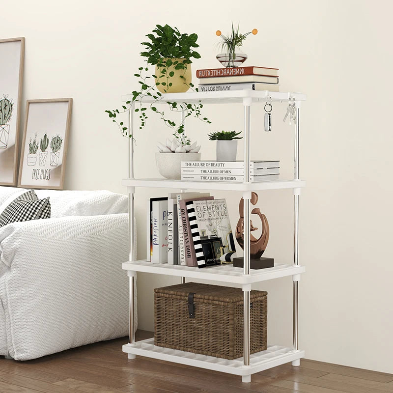 Multi-Layer Storage Organizer Rack Open Shelf for Kitchen Bathroom Living Room