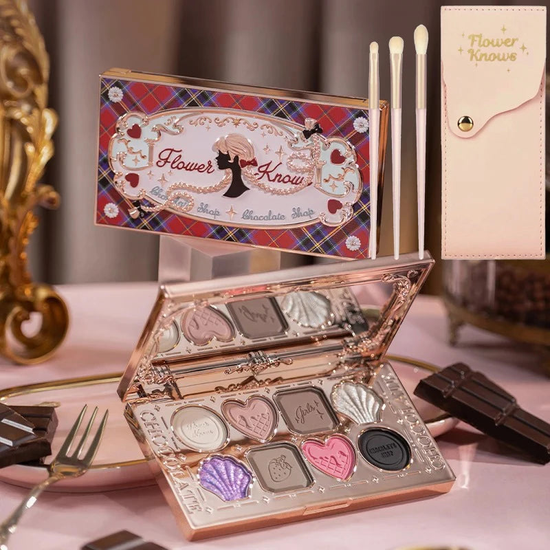 Vegan Pigmented Eyeshadow Palette with Shimmer Matte Glitter Long Lasting