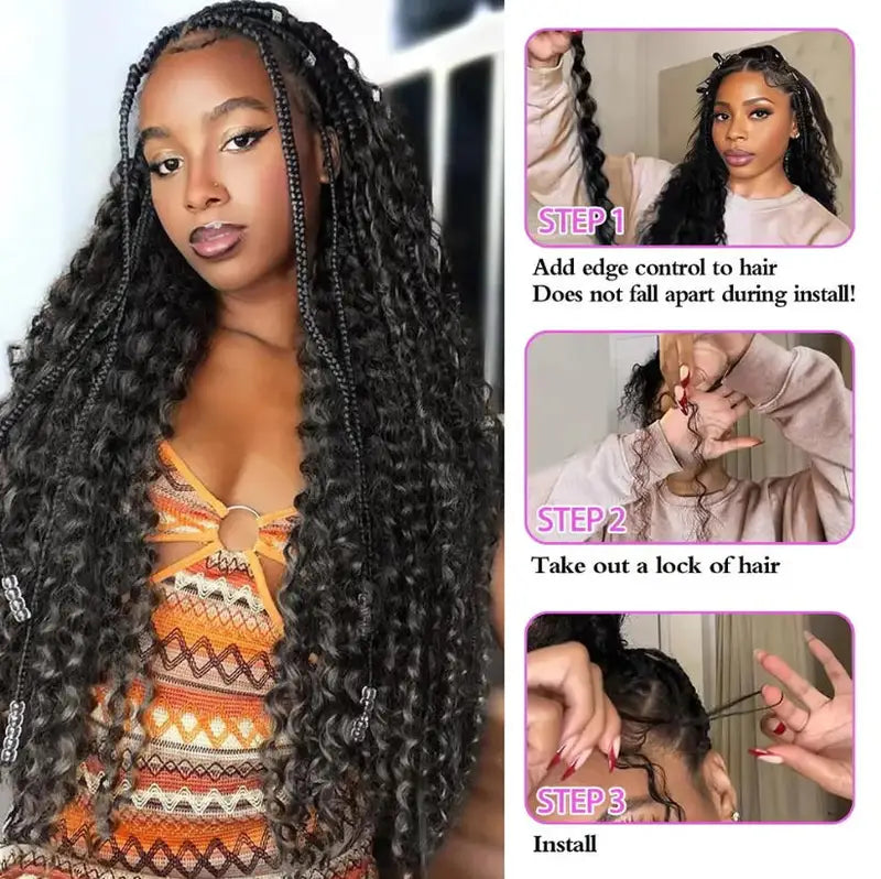 Deep Water Wave Braiding Hair Bulk No Weft 110g Thick Curly Extensions
