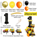 Construction Theme Party Supplies 28pcs Set | Number Truck & Excavator Decorations