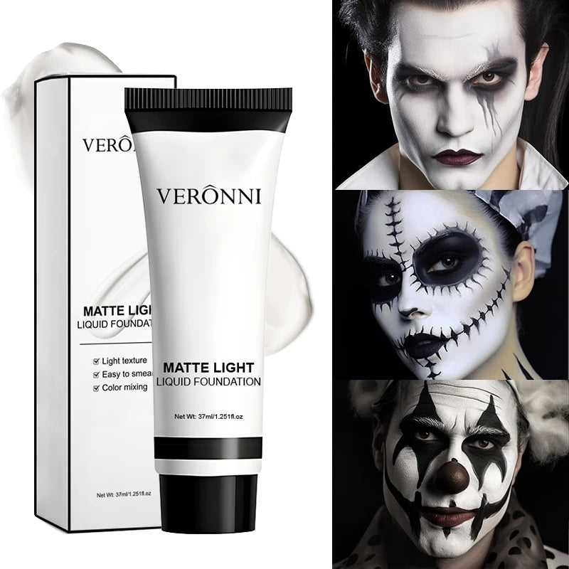 White Makeup Foundation Mixable Adjuster for Face Paint & Stage Clown Makeup