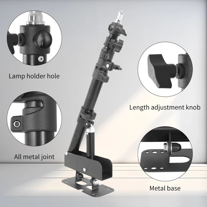 Wall Mount Boom Arm for Photography Studio Softbox and Video Lights - 100cm Rotatable