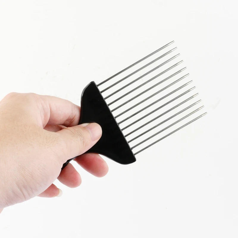 Afro Curly Hair Sponge Brush & Comb Set for Styling & Twisting - Salon Hair Tools