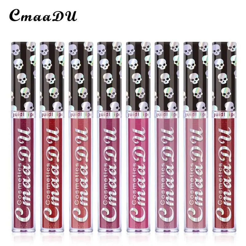 8-Color Shiny Lip Gloss Set with Diamond Finish for Women and Girls