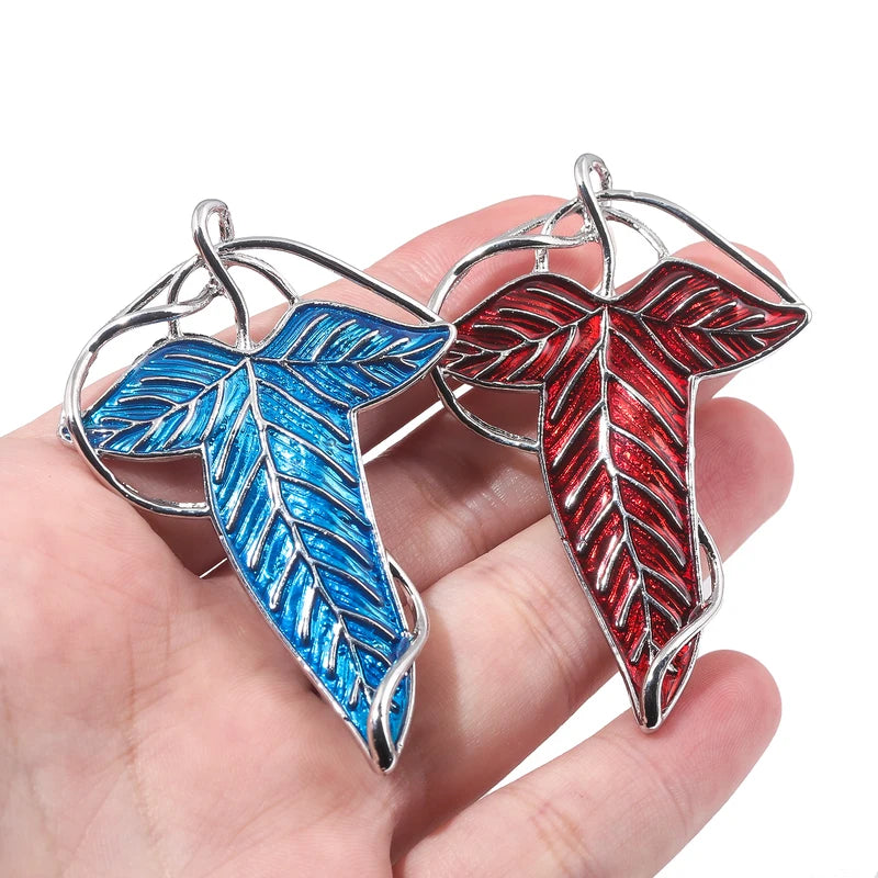 The Lord of the Rings Elf & Hobbit Leaf Brooch Pin - Tolkien Gift for Women & Men