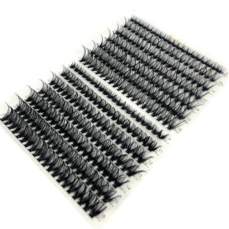 False Eyelash Clusters 30D-80D Mixed Tray Natural & Glam Lashes for DIY Application