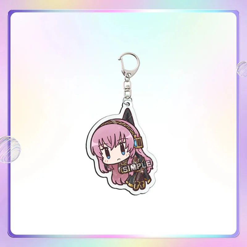 Anime Game Keychain Pendant Ring - Kagamine Rin Len Hatsune Miku Acrylic Fan Accessory