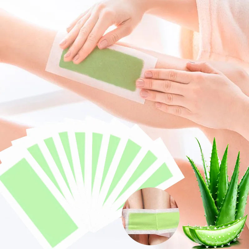 40 Pcs Hair Removal Wax Strips for Face Body Neck Legs - Cold Wax Paper
