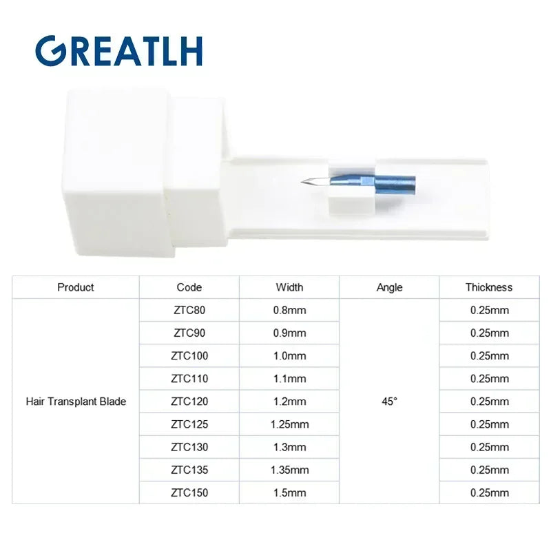 Hair Transplant Implanter Pen with Sapphire Blade - Follicle & Eyebrow Planting Tool