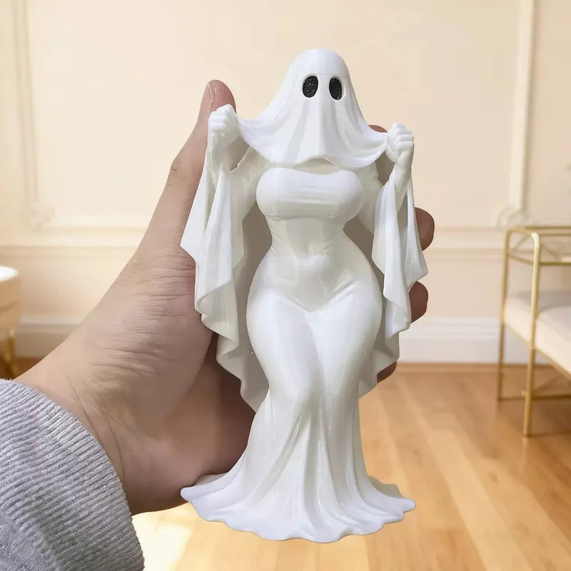 Halloween Ghost Lady Ornament - Dark Atmosphere Desktop Decor Gift