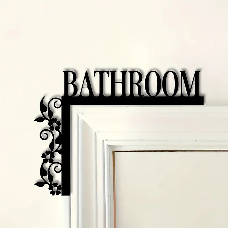 Themed Metal Wall Decor Set with Horse & Love Signs, Bathroom Ornament, Home Art