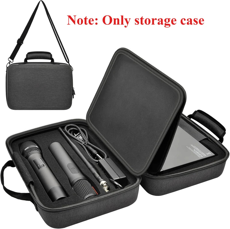 Wireless Microphone Storage Case for Karaoke Microphone System - Large Capacity
