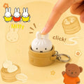 Kawaii Miffy Stress-Relief Steamed Bun Keychain Toy - Cute Cartoon Carrying Accessory