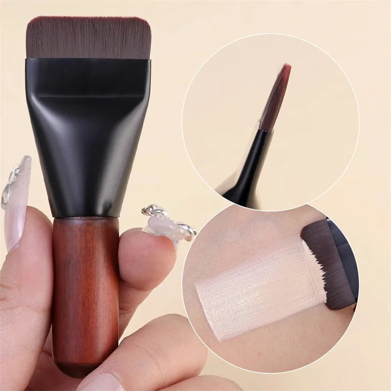 Flat Head Foundation Brush Makeup Tool for Face Contouring & Blending
