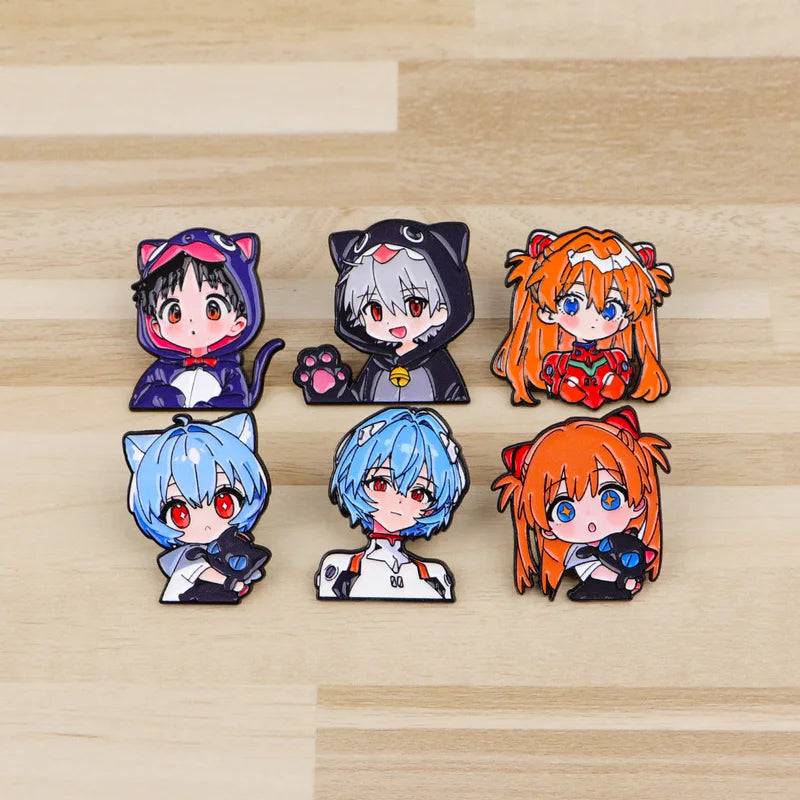 Cute Cartoon Boys Girls Enamel Pins Brooches for Backpack Clothing Accessories
