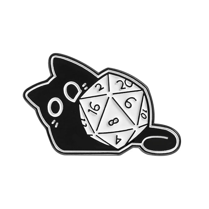 TRPG DICE Collectible Enamel Badge Pins - Gaming Brooches for Fans