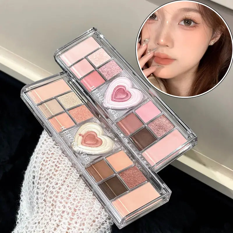12-Color Eyeshadow Palette with Pearlescent & Matte Finishes - Versatile Makeup Set