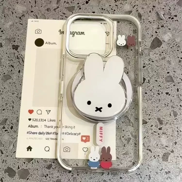 Kawaii Rabbit Magnetic Phone Stand Cartoon Airbag Desktop Holder Gift