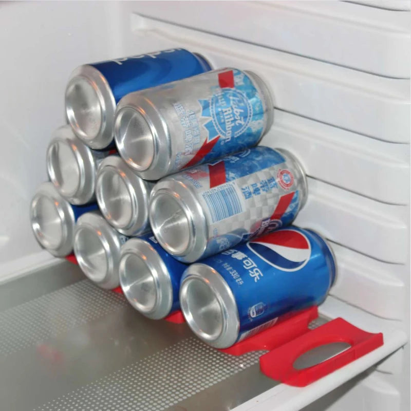 Silicone Can & Bottle Rack Holder Mat Organizer for Fridge, 1-2 Pieces