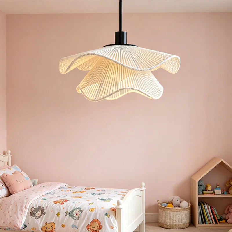 Hemp Rope Pendant Light with LED E27 Bulb - Modern Chandelier for Living & Dining Rooms