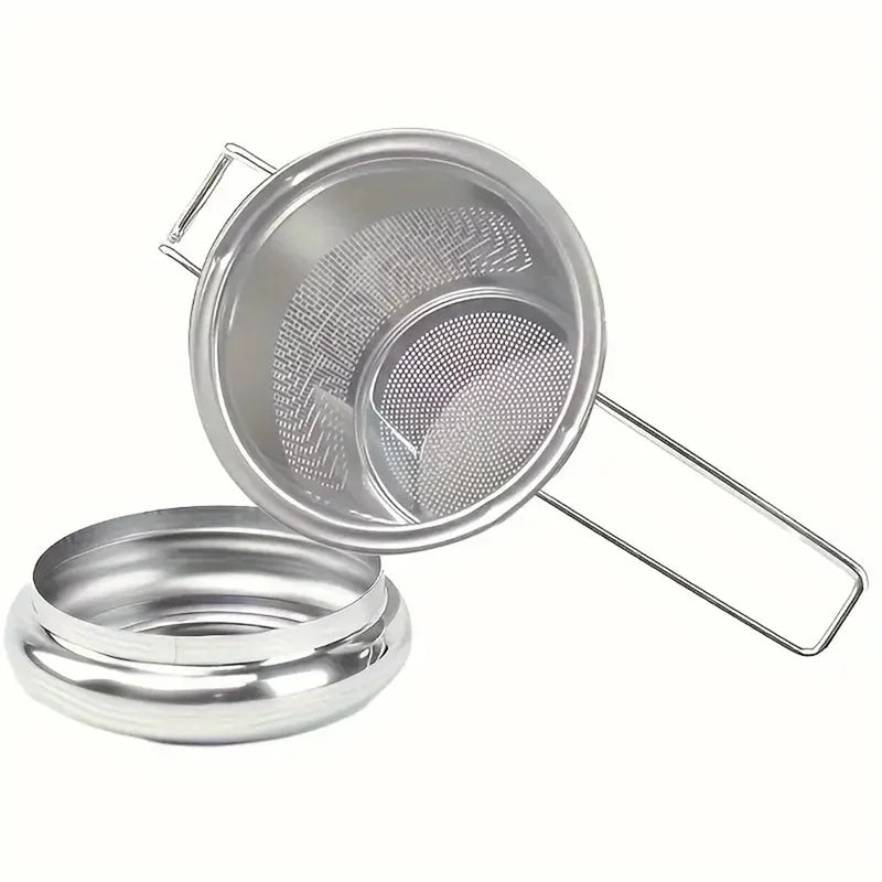 Stainless Steel Tea Filter with Folding Handle and Lid - Multi-Purpose Loose Tea Strainer