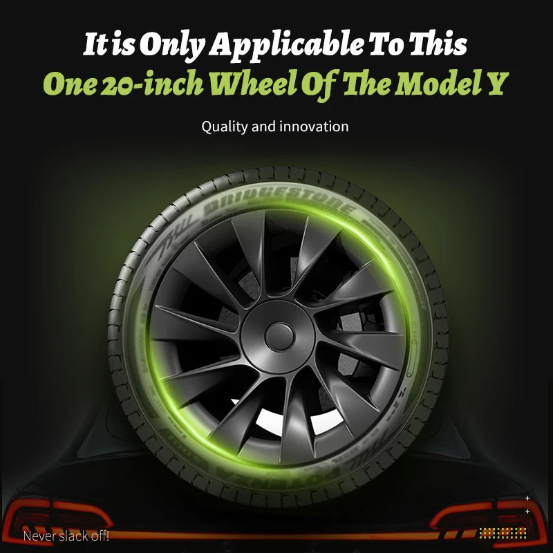 4PCS Wheel Cover Hubcaps for Tesla Model Y 2020-2024 20 Inch Full Cover Replacement