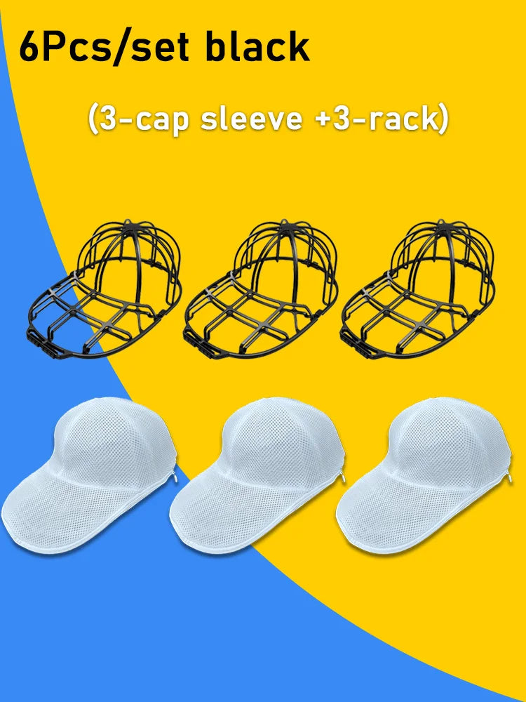 Hat Washing Set with Sun Drying Rack for Baseball Caps and Sun Hats - Non-Deform Protective Drying Rack