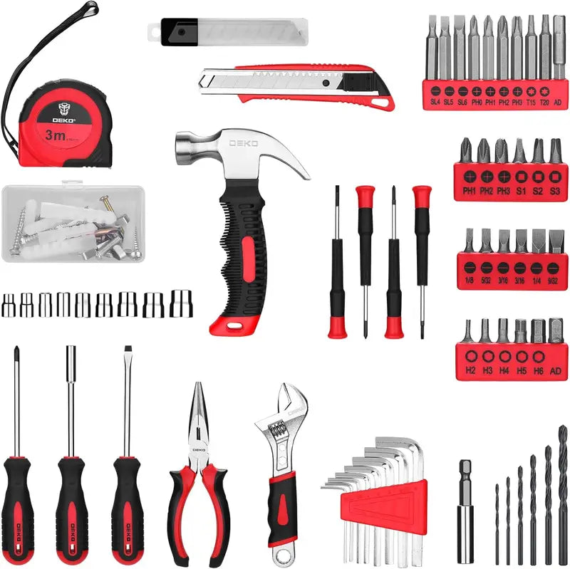 Cordless Drill Set with 126 Pieces - 8V Rechargeable Hand Tool Kit for DIY & Home Repairs
